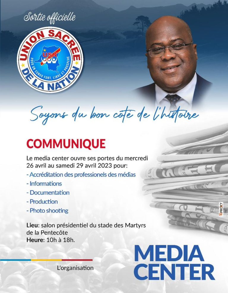 Sortie officielle de l’Union sacrée : Plus de 300.000 personnes attendues au stade des Martyrs (Organisateurs)