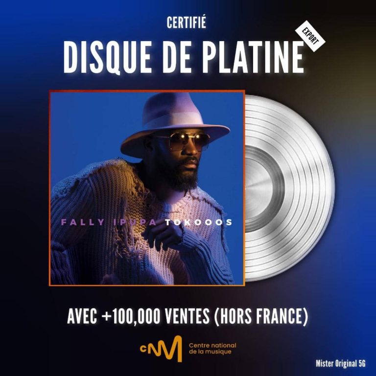 Musique : Six mois après son disque d&rsquo;or, l&rsquo;album tokoos I de Fally Ipupa certifié disque de platine export