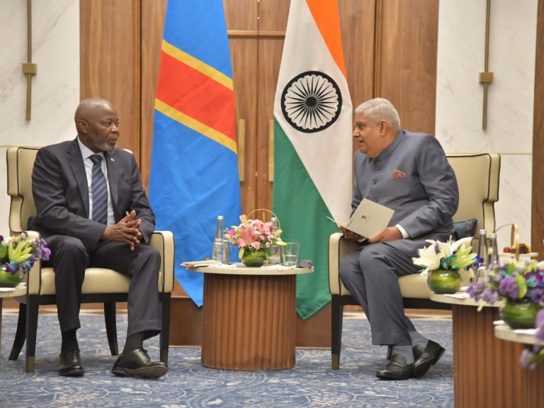 Tête-à-tête entre le Vice-Président Indien et le VPM de l&rsquo;Économie congolaise : L&rsquo;Inde veut renforcer son partenariat avec la RDC