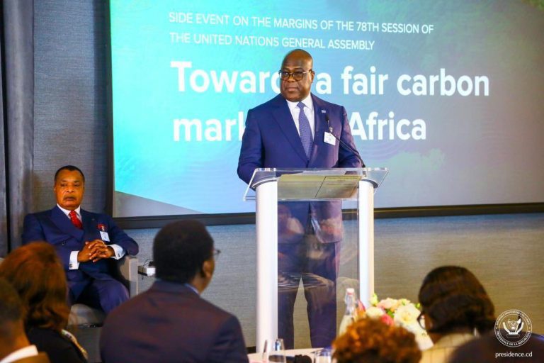 Marché mondial équitable du crédit carbone: Félix Tshisekedi insiste sur l&rsquo;établissement d&rsquo;un prix juste en faveur de l&rsquo;Afrique
