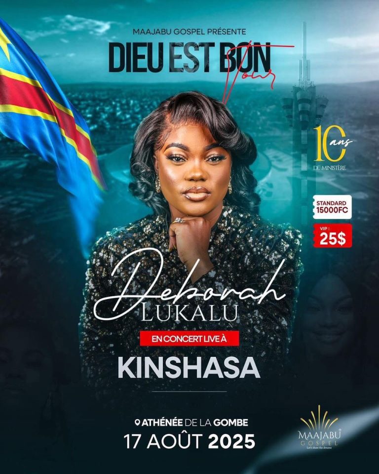 Kinshasa : Déborah Lukalu en concert le 17 août à Kinshasa pour ses 10 ans de carrière