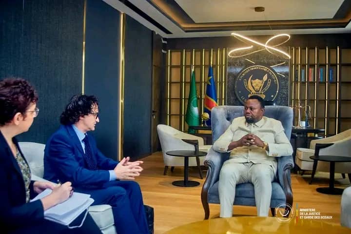 RDC : Le ministre de la Justice par intérim échange avec l’UE sur la réforme du secteur judiciaire