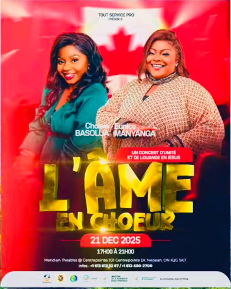 Eunice Manyanga et Choisie Basolua en concert gospel le 21 décembre à Ottawa