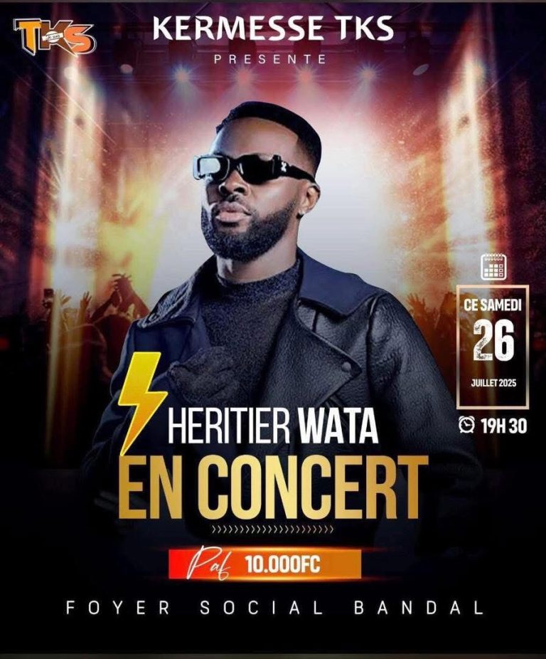 Kinshasa : Héritier Wata en concert le 26 juillet à Bandalungwa