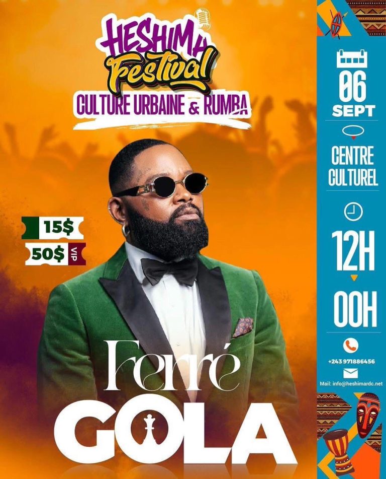 Kinshasa : Ferré Gola en vedette au Festival Heshima le 6 septembre