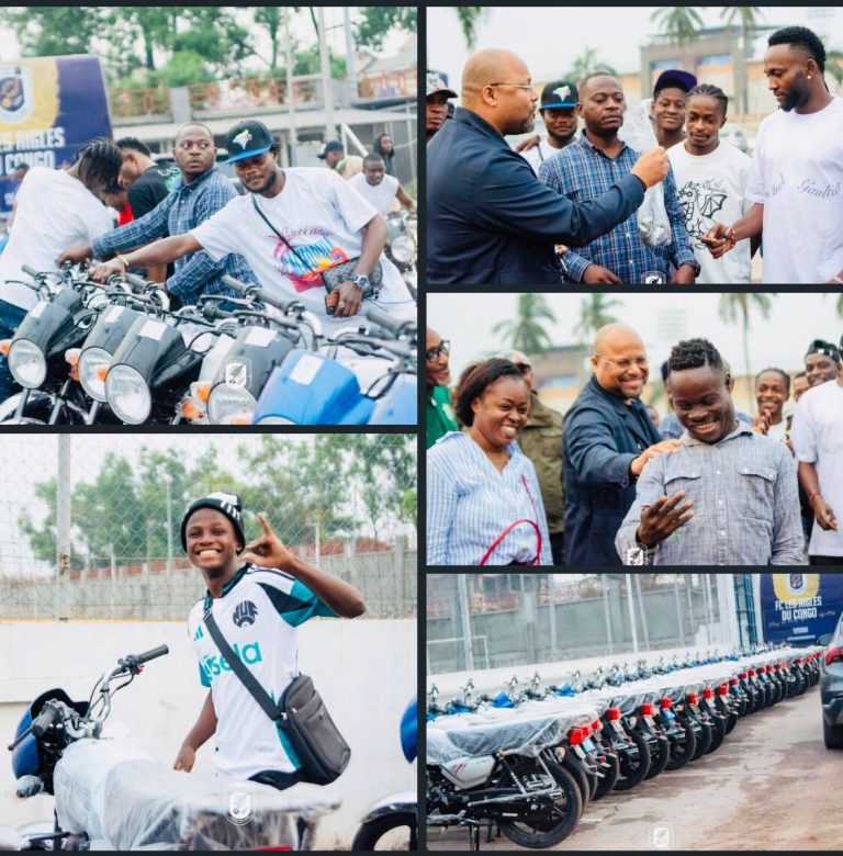 RDC – Football : Vidiye Tshimanga offre des motos neuves aux joueurs des Aigles du Congo