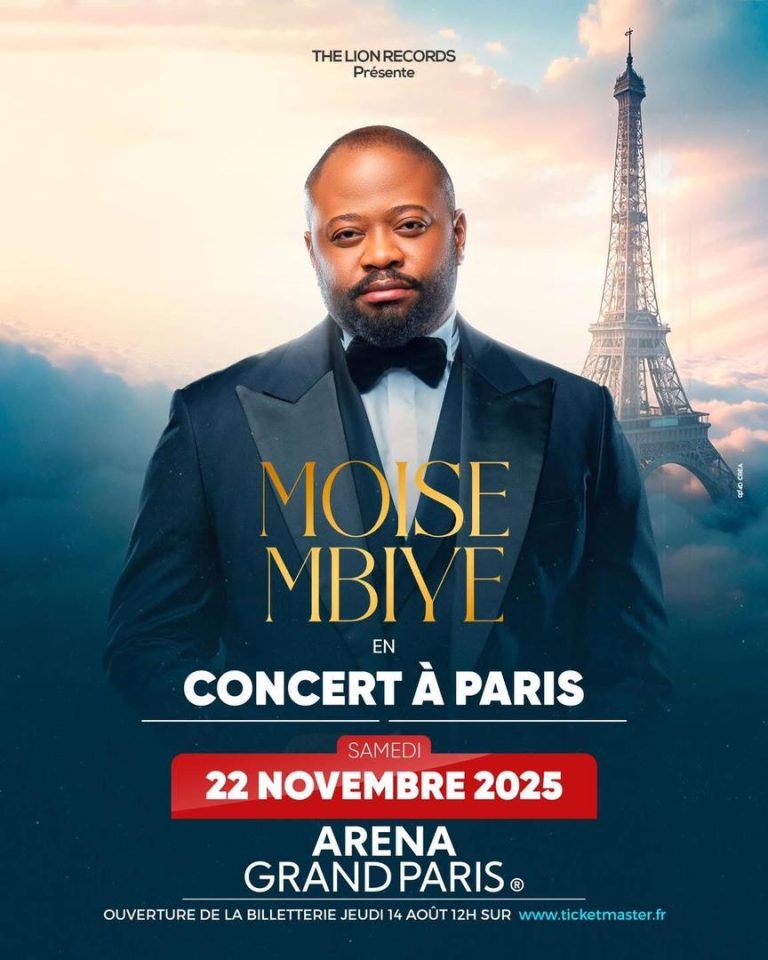 Moïse Mbiye annonce un grand concert à la Grand Paris Arena le 22 novembre 2025