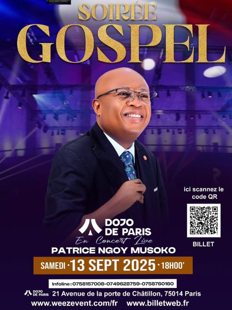 Patrice Ngoy Musoko en concert de louange à Paris le 13 septembre 2025