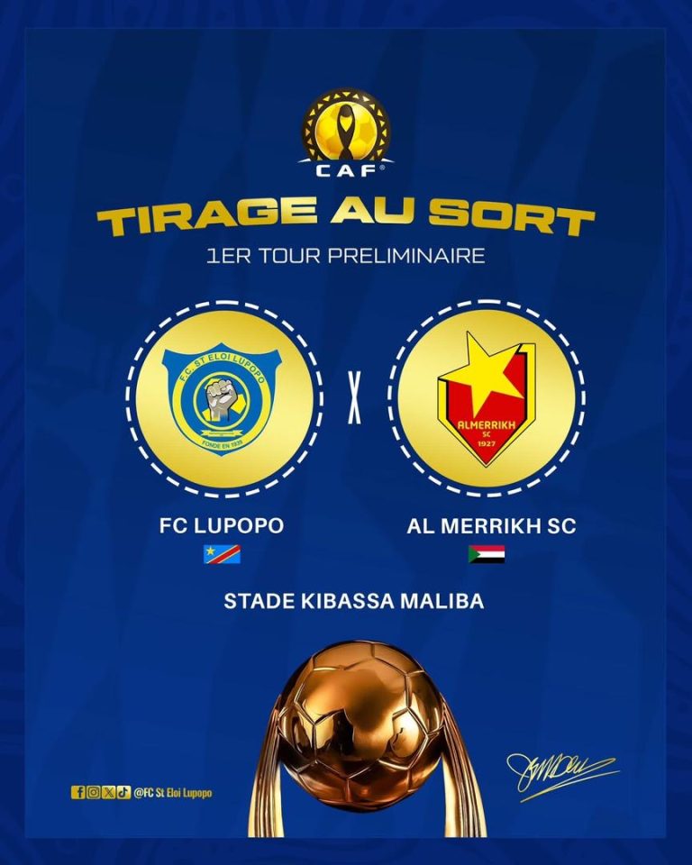 Ligue des Champions CAF : Lupopo reçoit Al Merrikh le 21 septembre à Lubumbashi
