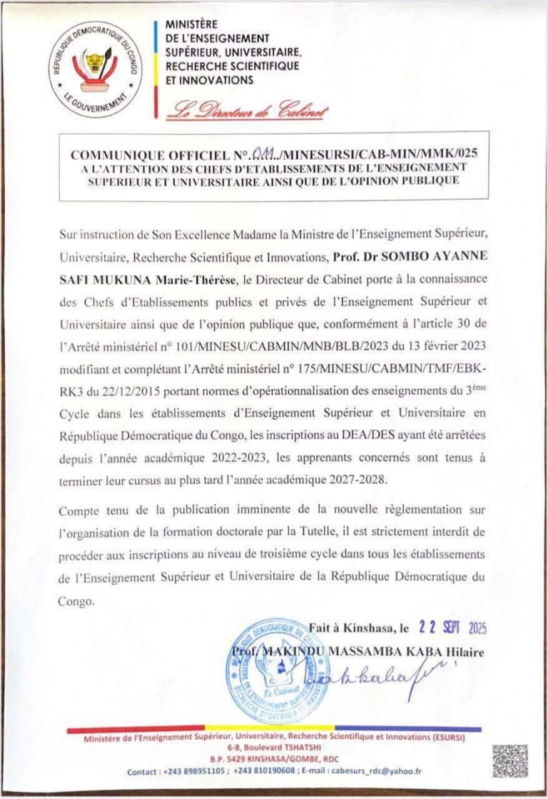ESU : Interdiction des nouvelles inscriptions au DEA, DES et troisième cycle
