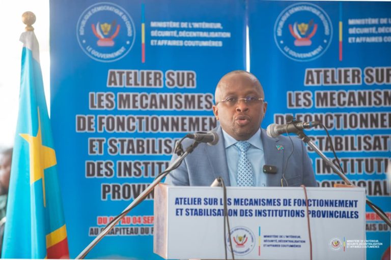 RDC : Le VPM Shabani lance un atelier sur la stabilisation des institutions provinciales
