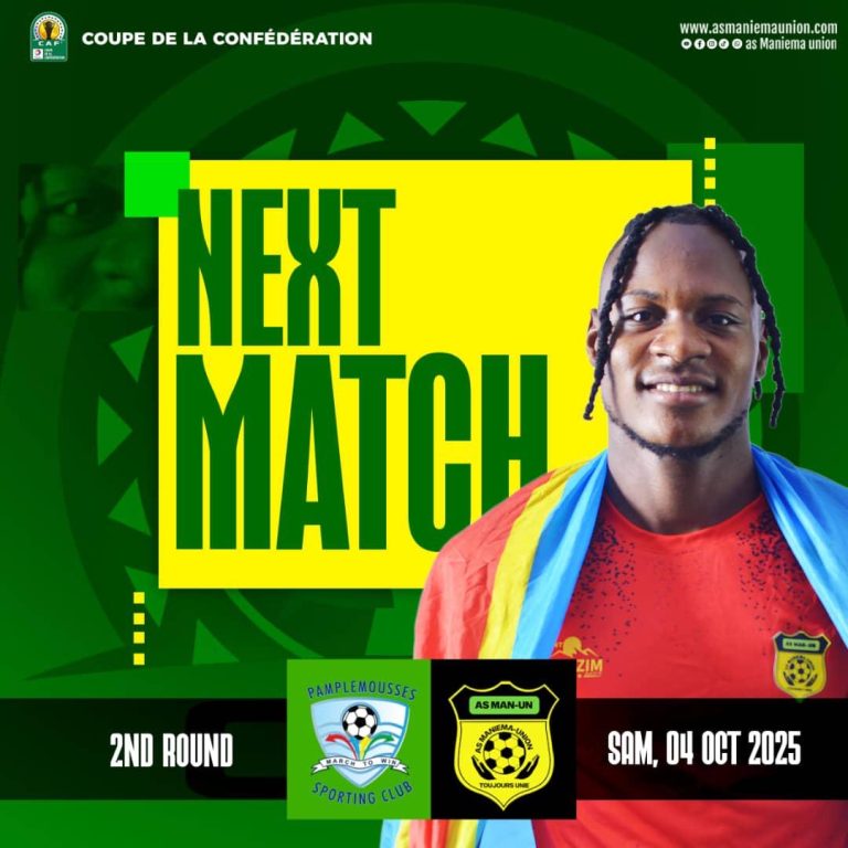 CAF C2 : Maniema Union vise la qualification à l’île Maurice