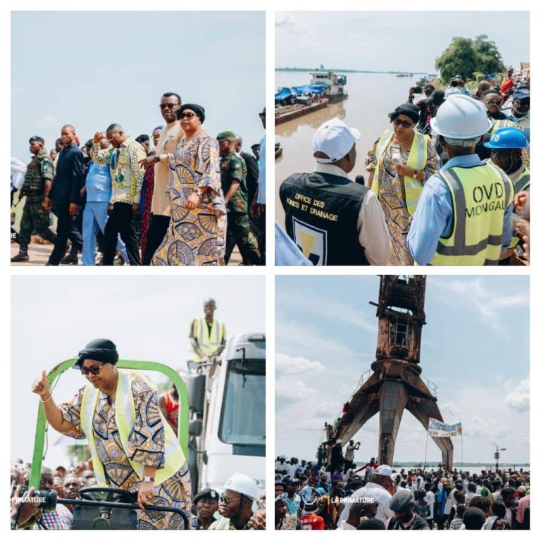 Mongala : Judith Suminwa lance les travaux de modernisation du port de Bumba