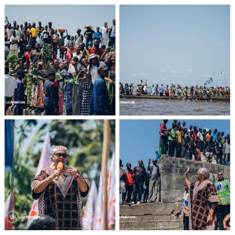 Mongala : Judith Suminwa à Bongandanga, des annonces majeures pour le désenclavement routier et fluvial