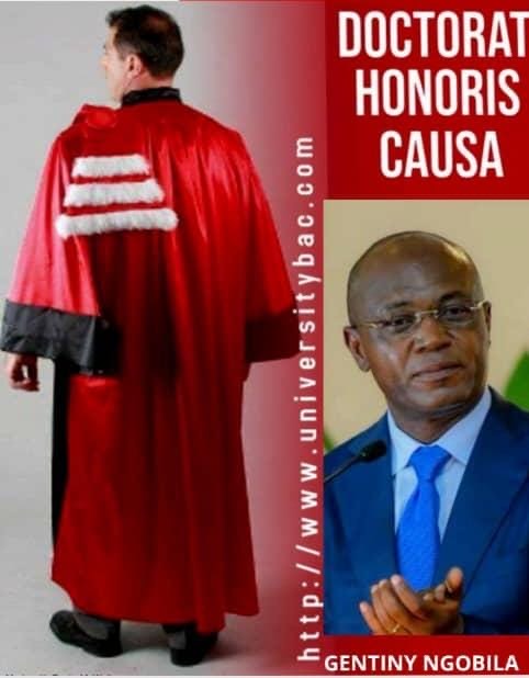 RDC : Gentiny Ngobila distingué Docteur Honoris Causa en Gouvernance Publique par l’UBAC