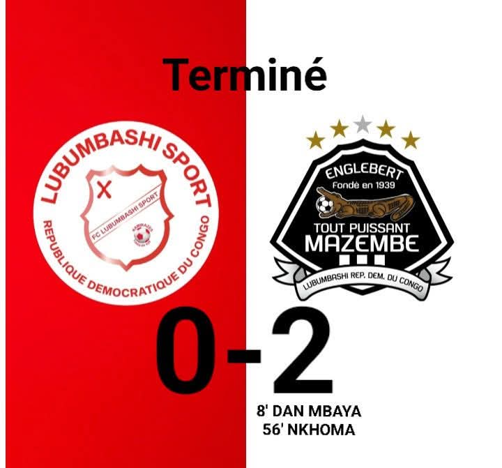 Linafoot : Le TP Mazembe domine Lubumbashi Sport (2-0) au stade Kibasa Maliba