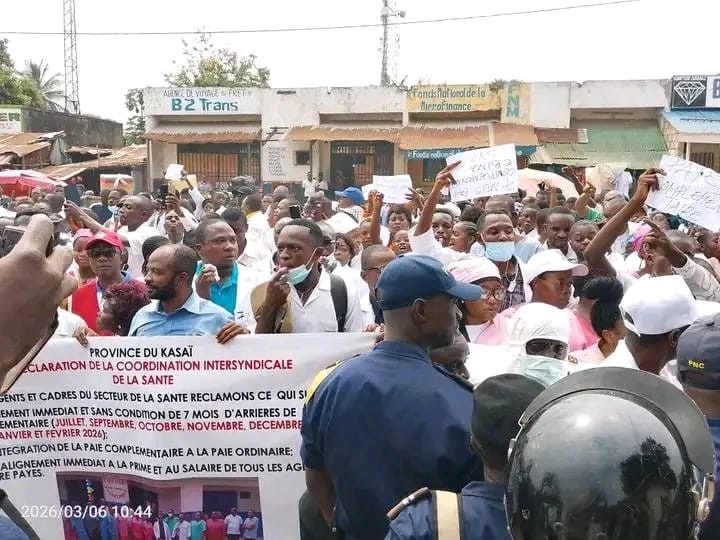 Tshikapa : Les agents de santé réclament le paiement de leurs arriérés de sept mois