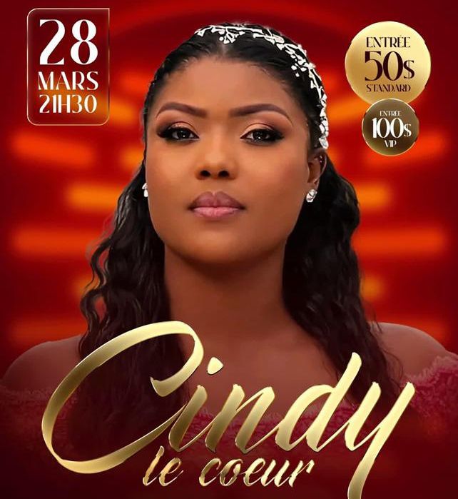 Kinshasa : Cindy Le Cœur en concert le 28 mars à l’Espace Saphir pour clôturer le mois de la femme