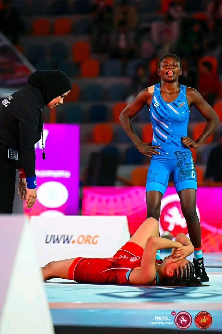 Championnats d’Afrique de lutte : Stephie Ntimba offre une deuxième médaille d’or à la RDC à Alexandrie