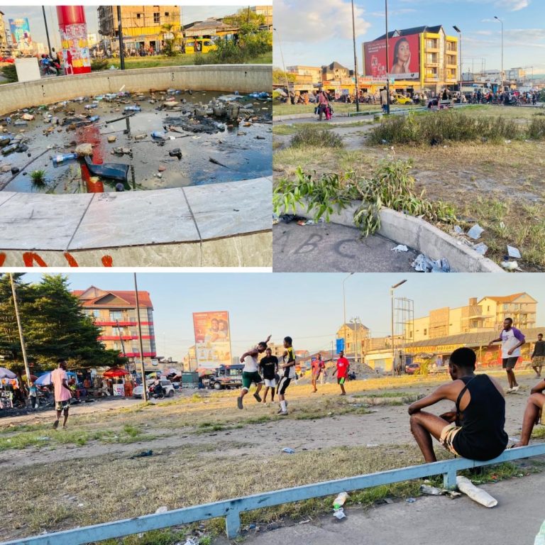 Kasavubu : Le rond-point Gambela de nouveau plongé dans l’insalubrité et l’abandon