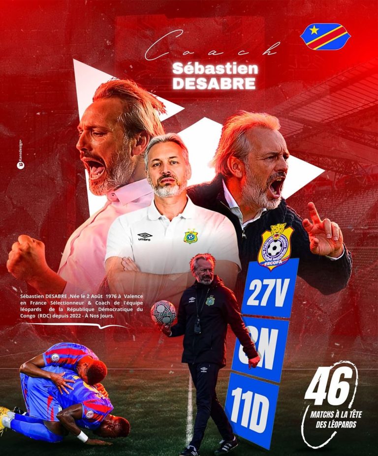 Mondial 2026 : Sébastien Desabre qualifie la RDC après 52 ans d’attente