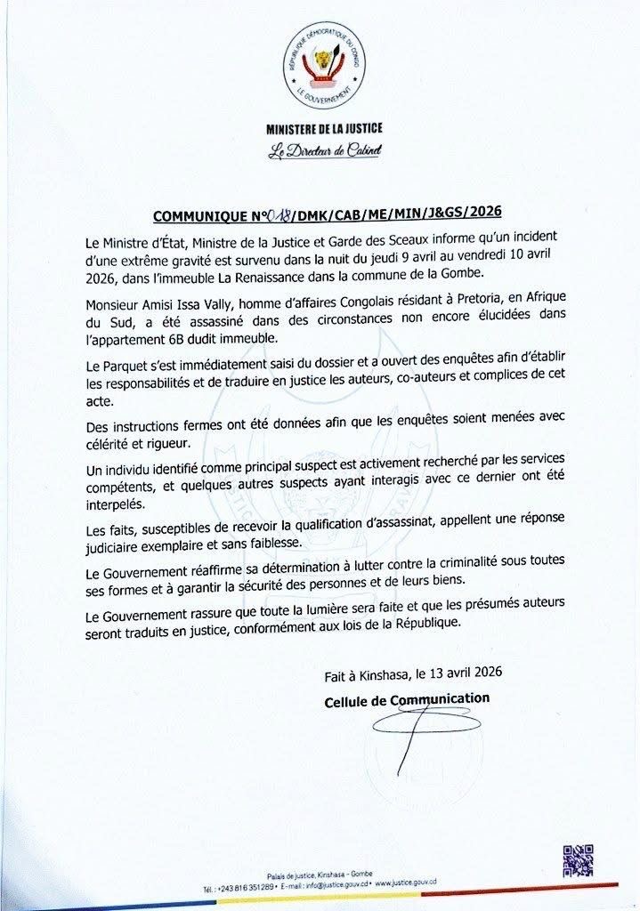 Gombe : Une enquête ouverte après l’assassinat d’un homme d’affaires de la diaspora sud-africaine