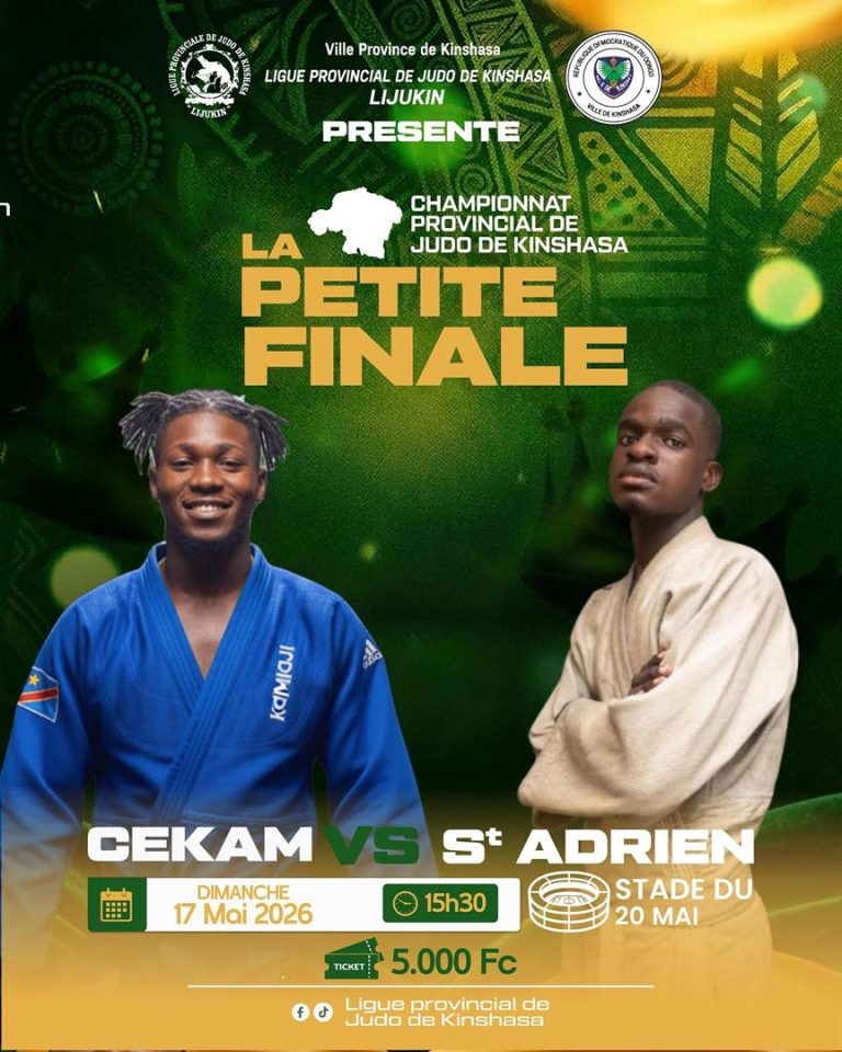 Judo/Kinshasa : CEKAM et St Adrien se disputent la 3e place du championnat provincial