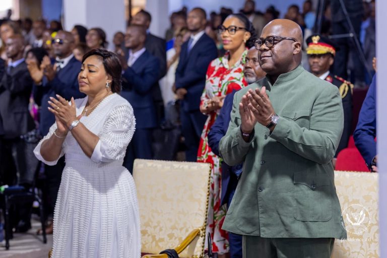RDC : Félix Tshisekedi et Denise Nyakeru en communion spirituelle au culte du pasteur Ejiba Yamapia