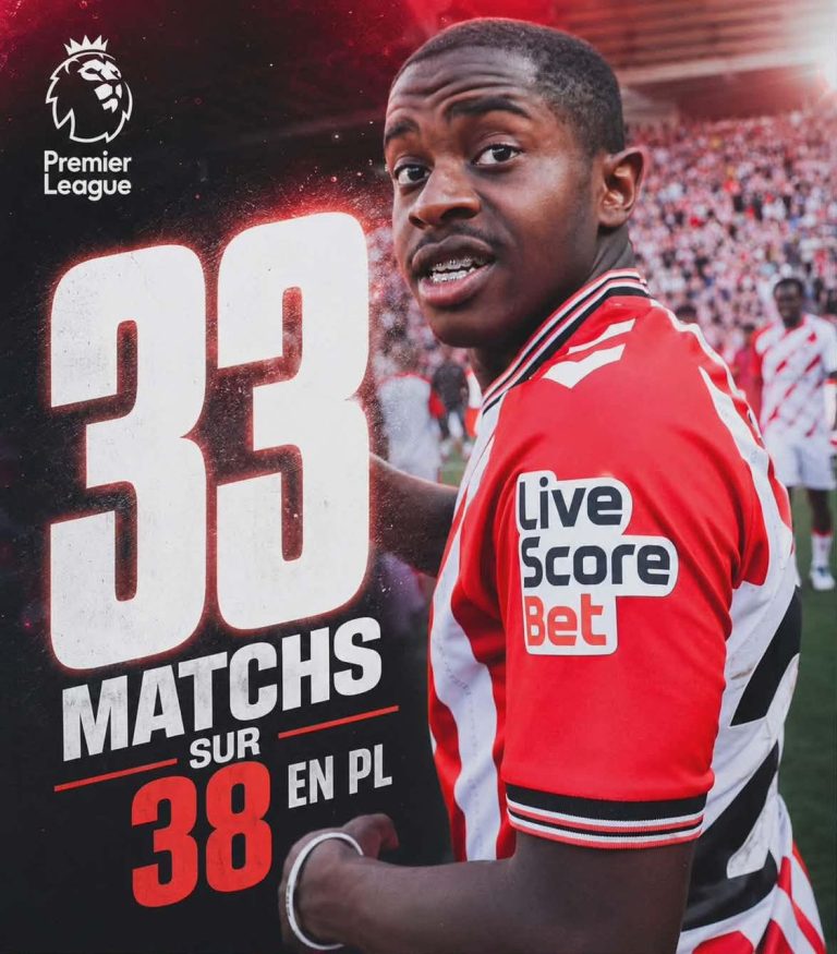 Angleterre : Noah Sadiki termine sa première saison en Premier League sur une note positive
