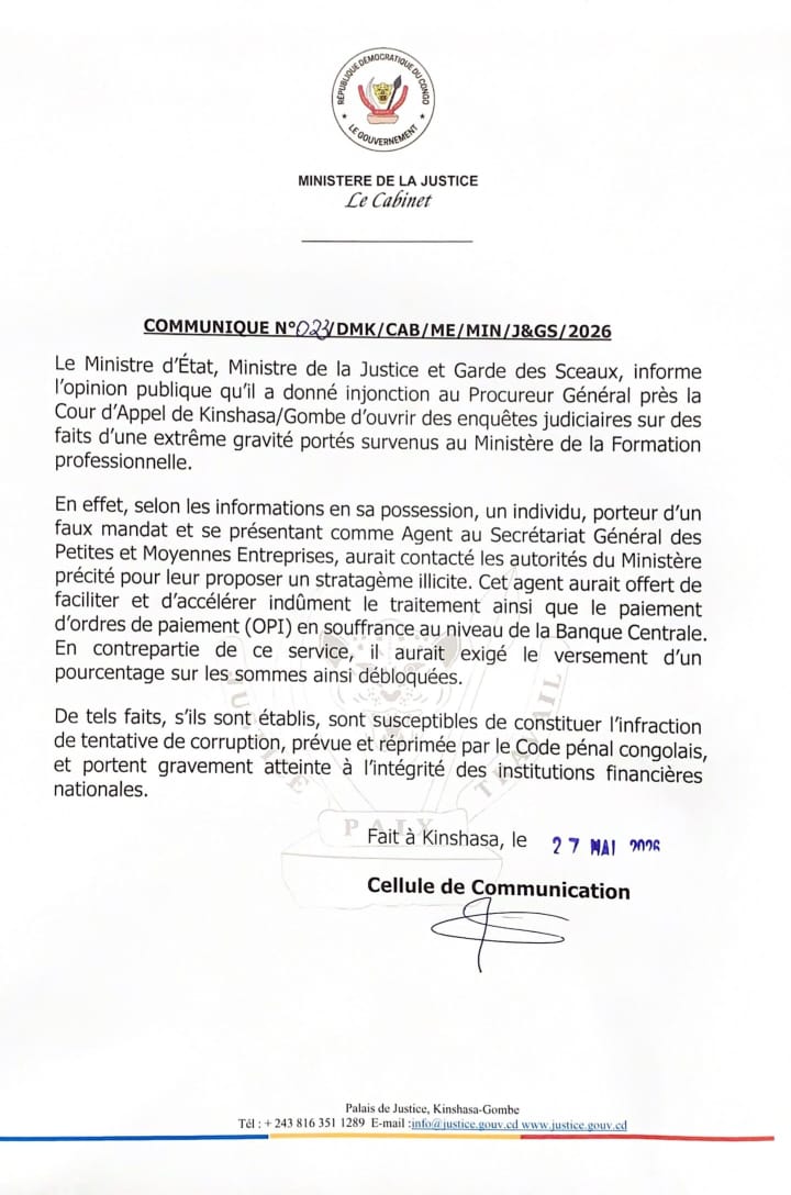 Tentative présumée de corruption au ministère de la formation professionnelle, le ministre de la Justice ordonne l’ouverture d’une enquête judiciaire